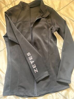 Zetes Kids' Black Zip-Up Jacket